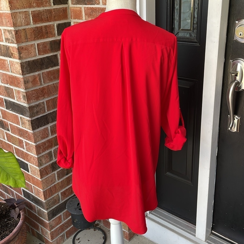 Calvin Klein Long Sleeve Flowy Blouse - Picture 6 of 11